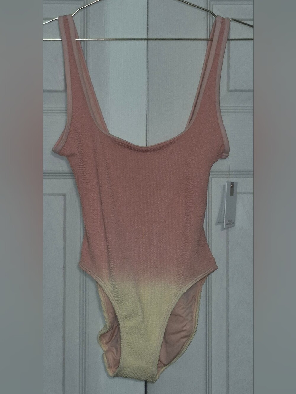 Women’s Pink Ombre Textured One-Piece Bodysuit